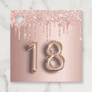 Etiquetas Para Lembrancinhas 18º Aniversário - rosa de ouro - obrigado - bal