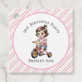 Etiquetas Para Lembrancinhas 3º. Aniversário da garota em uma festa triciclo Ob