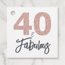 40 e Festa de aniversário brilhante rosa fabulosa