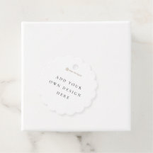 4,5cm/ 1,7 polegadas Tags de Favor Scalloped