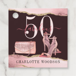 Etiquetas Para Lembrancinhas 50 Calçados Glitter Agate Dourados com Fabuloso Ro