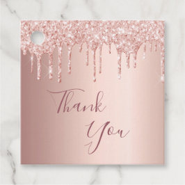 Etiquetas Para Lembrancinhas 60º Aniversário rosa dourado brilha obrigado