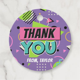 Etiquetas Para Lembrancinhas 90s Obrigado Marca de Favor