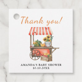 Etiquetas Para Lembrancinhas A abóbora está a caminho Chá de fraldas Obrigado