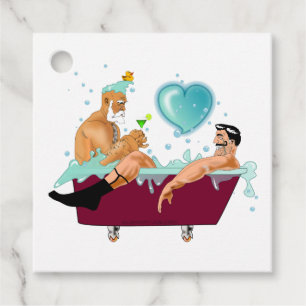Etiquetas Para Lembrancinhas A artística de SlipperyJoe dois gay homens banhei