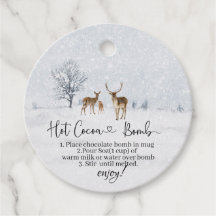 A família dos veados de cacau quente e o bebê está