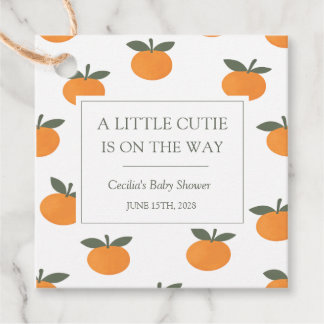 Etiquetas Para Lembrancinhas A Little Cutie Orange Gender Neutral Baby Shower