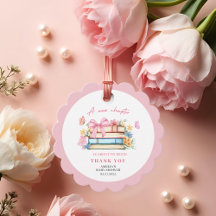 A New Chapter Begins Vintage pink Baby Shower