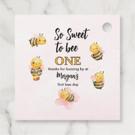 Etiquetas Para Lembrancinhas Abelha-branca Uma Festa de aniversário Preta-Rosa