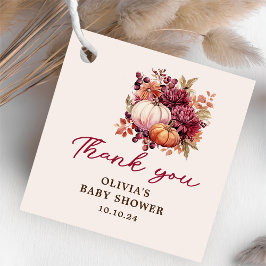 Etiquetas Para Lembrancinhas Abóbora De Queda Obrigado Chá de fraldas