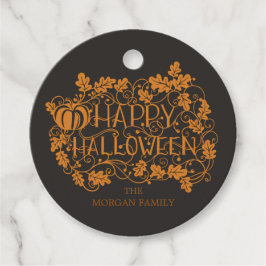 Etiquetas Para Lembrancinhas Abóbora e vinha feliz halloween