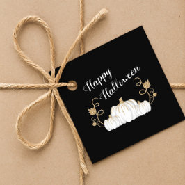 Etiquetas Para Lembrancinhas Abóbora Preta Fofa Feliz Halloween