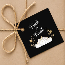 Etiquetas Para Lembrancinhas Abóbora Preta Fofa Truque ou Tratamento de Hallowe