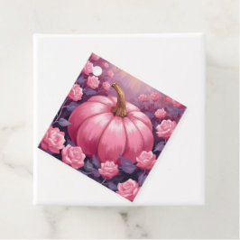 Etiquetas Para Lembrancinhas Abóbora Rosa Flor de Rosa Halloween Dia de Ação de