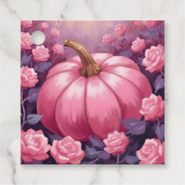 Etiquetas Para Lembrancinhas Abóbora Rosa Flor de Rosa Halloween Dia de Ação de