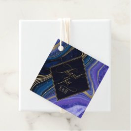 Etiquetas Para Lembrancinhas Abstrato Agate Wedding Obrigado Meia-Noite ID827