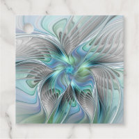 Abstrato Azul Borboleta Verde Fantasia Art Persona