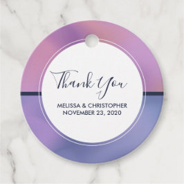 Etiquetas Para Lembrancinhas Abstrato Roxo e Rosa Modernos - Obrigado