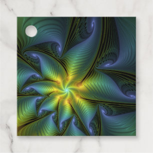 Etiquetas Para Lembrancinhas Abstrato Star, Ouro Verde brilhante Personalizado