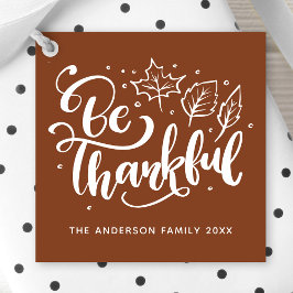 Etiquetas Para Lembrancinhas Ação de Graças Seja Obrigado, Colheita De Script B