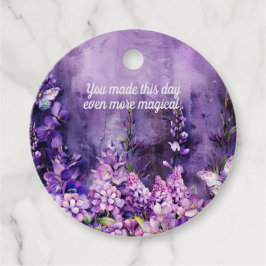 Etiquetas Para Lembrancinhas Adesivo de Chá de Noiva Floral Roxo