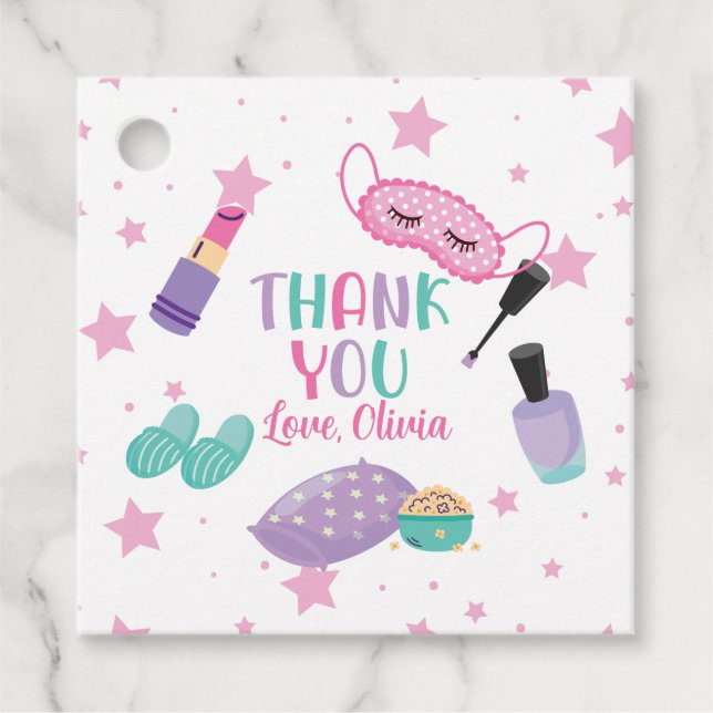 Etiquetas Para Lembrancinhas Adolescente roxo, cor-de-rosa, de escavação (Frente)