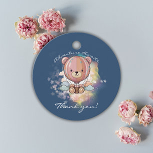 Etiquetas Para Lembrancinhas Adventure Aguarda o Chá de fraldas de balão de ar 