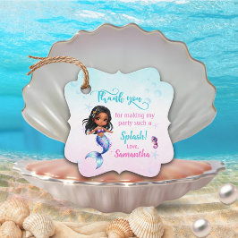 Etiquetas Para Lembrancinhas Afro mermaid Birthday Party - Under the Sea Splish
