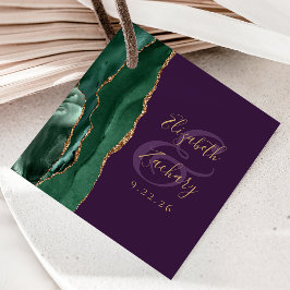 Etiquetas Para Lembrancinhas Ágata Geodo Roteiro Esmeralda Verde Roxo Casamento