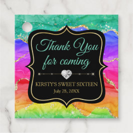 Etiquetas Para Lembrancinhas Agato de Tinta Álcool Glamoroso Arco-Íris Doce 16