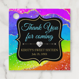 Etiquetas Para Lembrancinhas Agato de Tinta Álcool Glamoroso Arco-Íris Doce 16