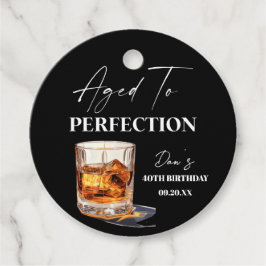 Etiquetas Para Lembrancinhas Aged To Perfection Whisky Glass Birthday Party
