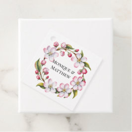 Etiquetas Para Lembrancinhas Agradecimento de Casamento com Flor de Cerejeira e