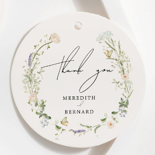 Etiquetas Para Lembrancinhas Agradecimento de Casamento de Flores Silvestres Rú