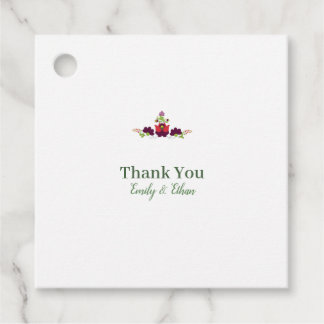 Etiquetas Para Lembrancinhas Agradecimento de Casamento Floral Folclórico Perso
