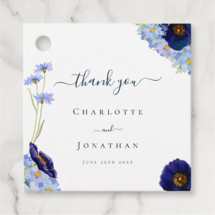 Etiquetas Para Lembrancinhas Agradecimento de Casamento Moderno com Flores Silv