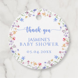 Etiquetas Para Lembrancinhas Agradecimento de Chá de Bebê Floral em Aquarela