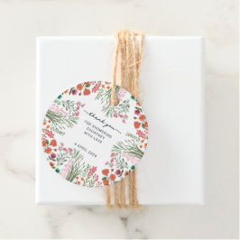 Etiquetas Para Lembrancinhas Agradecimento de Chá de Noiva Flor Selvagem