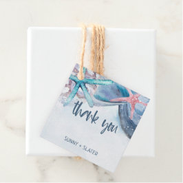 Etiquetas Para Lembrancinhas Agradecimento Estrela-do-Mar Conchas Shellabration