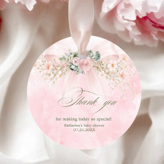 Etiquetas Para Lembrancinhas Agradecimento Floral de Neném em Flor em Aquarela