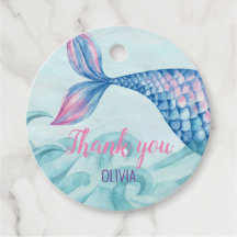 Água de sereia aquarela aniversário Obrigado