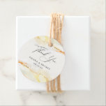 Etiquetas Para Lembrancinhas Água-forte Bohemia Deserto Casamento Agradecimento<br><div class="desc">Elegantes bordas de lavagem boêmia desértica em aquarela,  etiquetas de agradecimento de casamento. "obrigado" em gráfico de caligrafia preta chic com linhas para seus nomes e data do evento. A parte de trás da etiqueta apresenta cor laranja ferrugem sólida.</div>