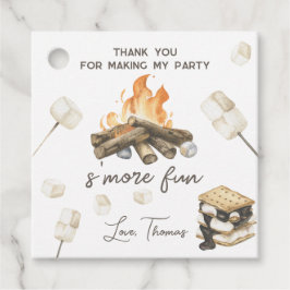 Etiquetas Para Lembrancinhas Água-forte Fogueira de S'more de 1º Aniversário Ob