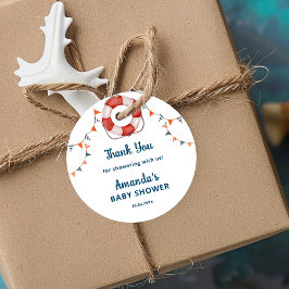 Etiquetas Para Lembrancinhas Ahoy, é um Chá de fraldas náutico, obrigado