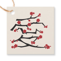 Ai Chinês Ama Noivado de Blossomas de Cereja Verme
