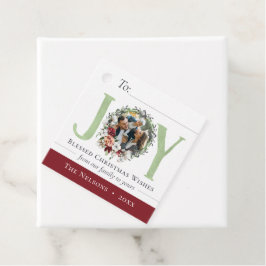 Etiquetas Para Lembrancinhas Alegria de Natal Floral do Sul Para / Do Presente