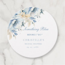 Algo azul antes do floral Chuveiro de noiva
