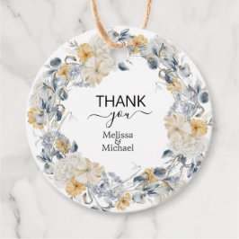 Etiquetas Para Lembrancinhas ALGO AZUL FLORAL WREATH WEDDING Tags