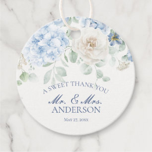 Etiquetas Para Lembrancinhas Alguma Coisa Azul Floral Hydrangea Círculo de Casa