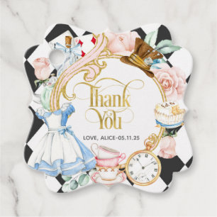 Etiquetas Para Lembrancinhas Alice tea party maravilderland, obrigado de aniver